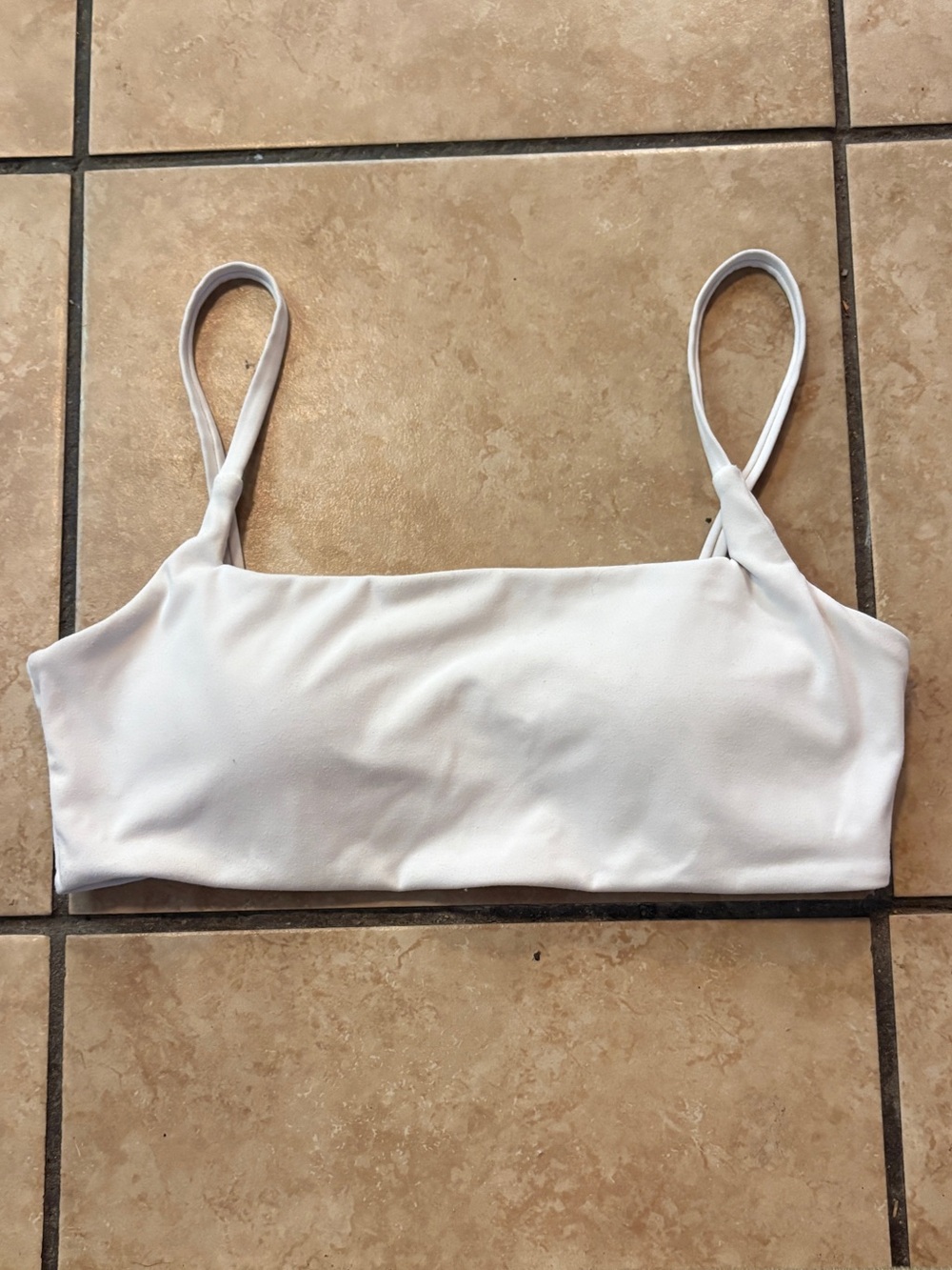 White Strappy Crop Bralette/Sports Bra